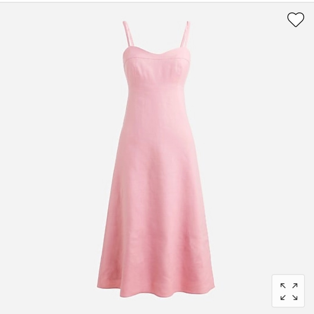 ISO J. Crew a-line linen stretch dress in dark mauve.